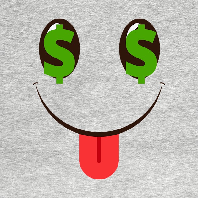 Money Smile Face Emoticon by Foxxy Merch